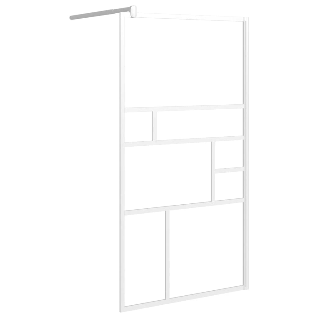 Inloopdouchewand 100x195 cm ESG-glas transparant en zwart