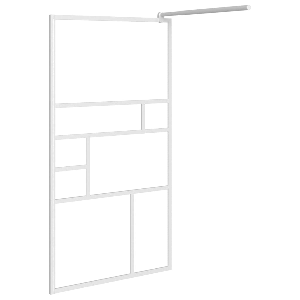 Inloopdouchewand 100x195 cm ESG-glas transparant en