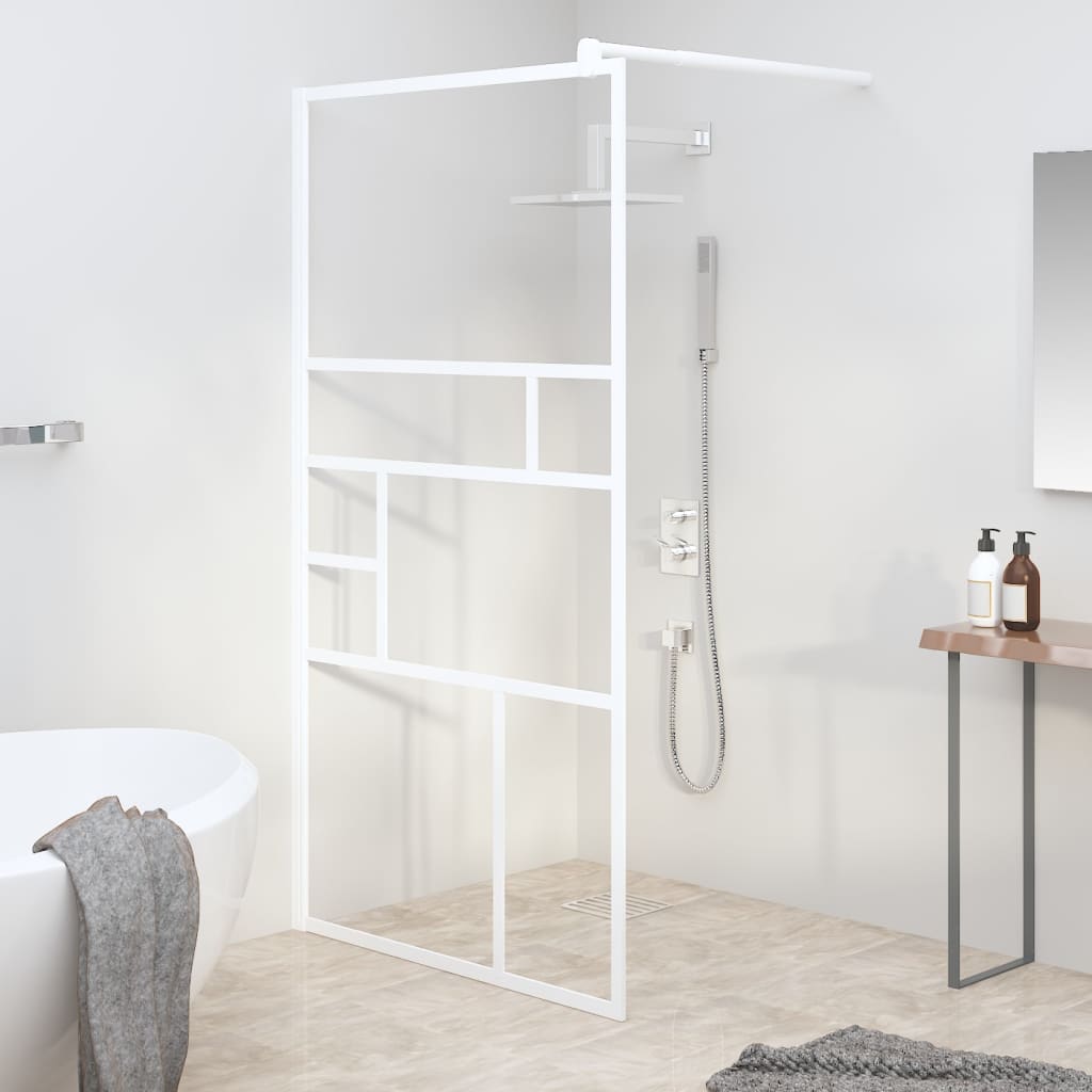 Inloopdouchewand 100x195 cm ESG-glas transparant en