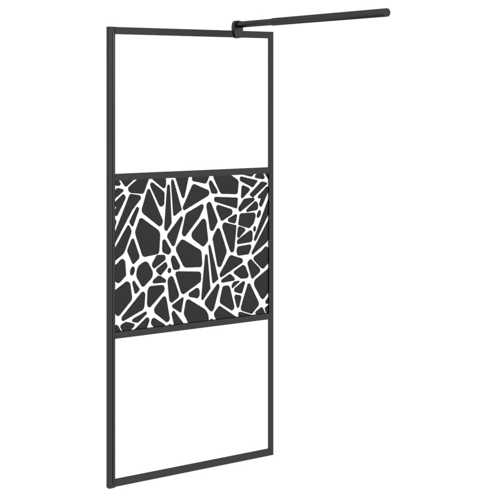 Inloopdouchewand transparant 115x195 cm ESG-glas