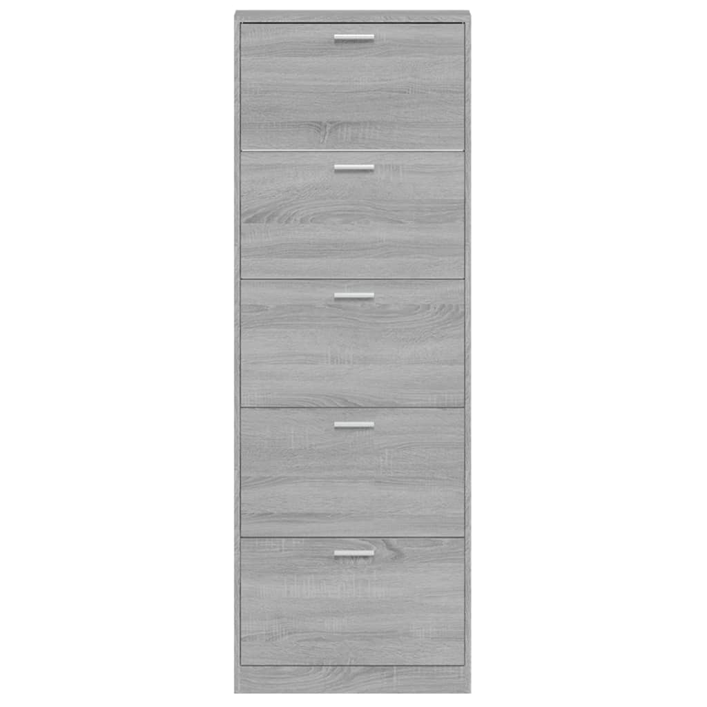 Schoenenkast 59x17x169 cm bewerkt hout