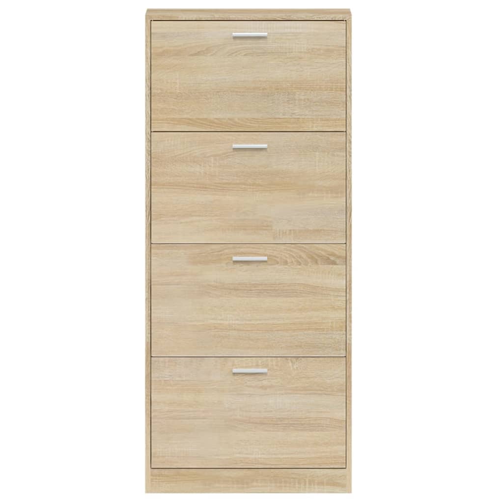 Schoenenkast 59x17x169 cm bewerkt hout