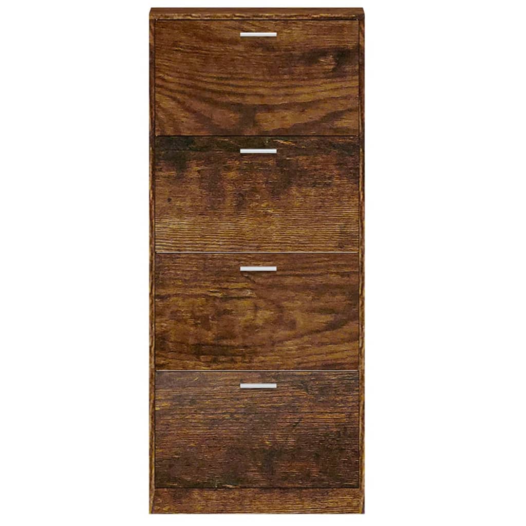 Schoenenkast 59x17x169 cm bewerkt hout