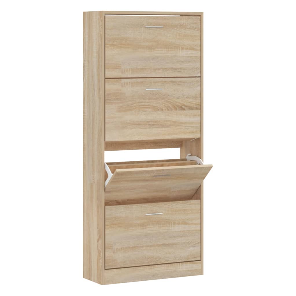 Schoenenkast 63x24x81 cm bewerkt hout