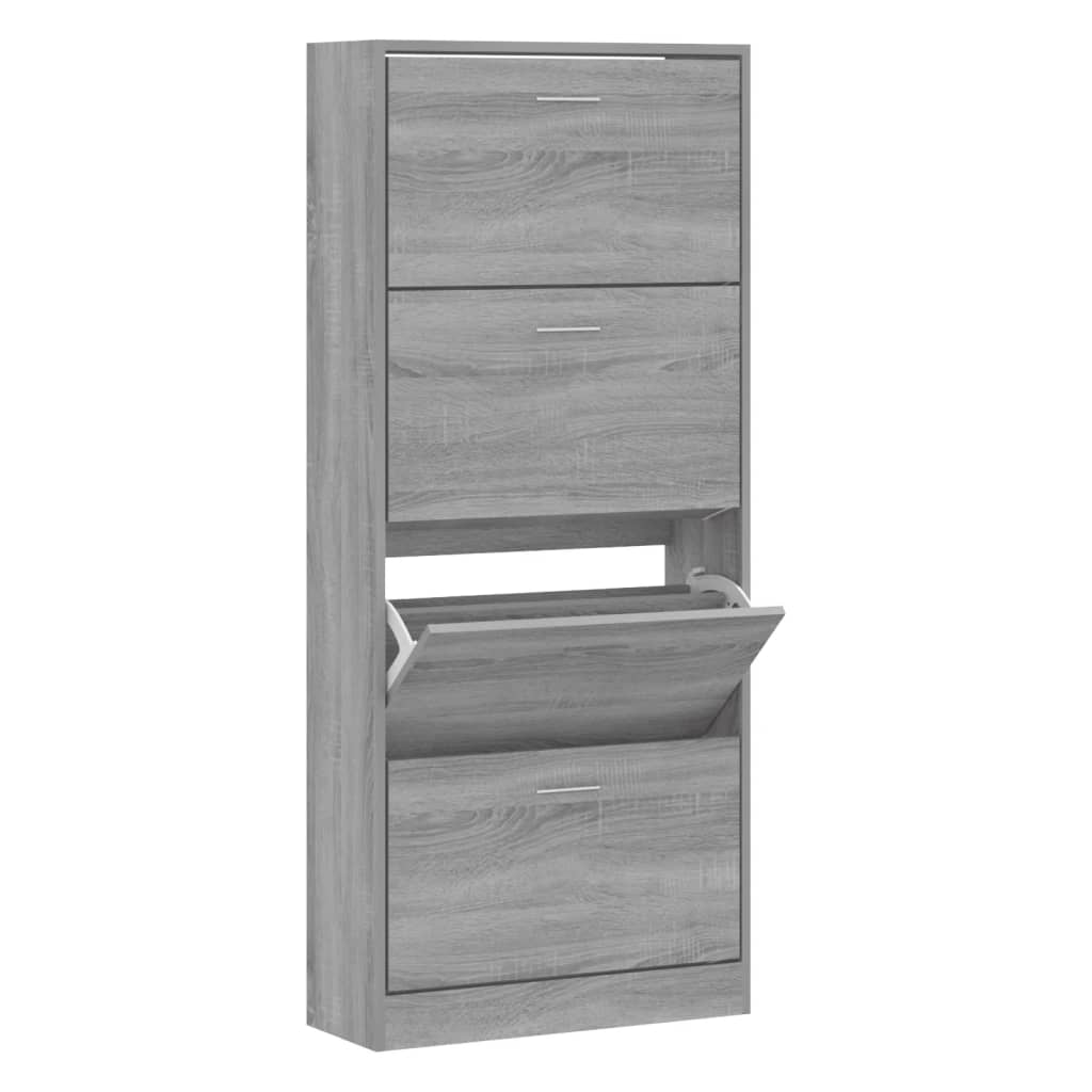 Schoenenkast 63x24x103 cm bewerkt hout