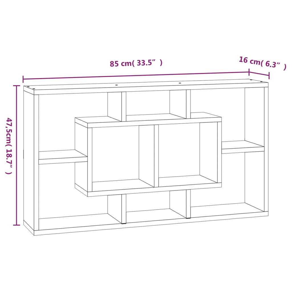 Wandschap 8 vakken