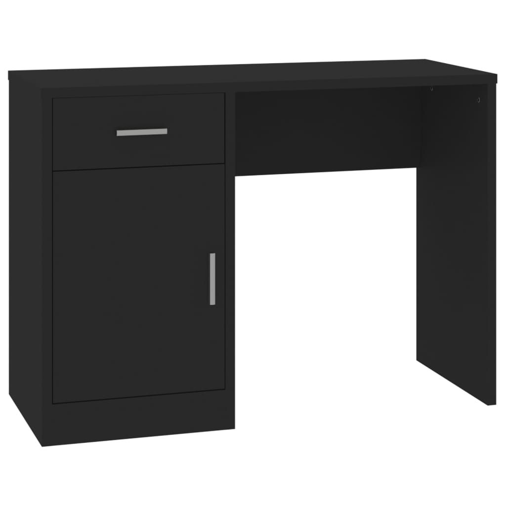 Bureau met kast en lade 100x40x73 cm bewerkt hout