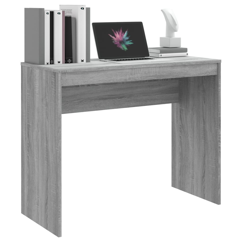 Bureau 90x40x72 cm bewerkt hout eikenkleurig