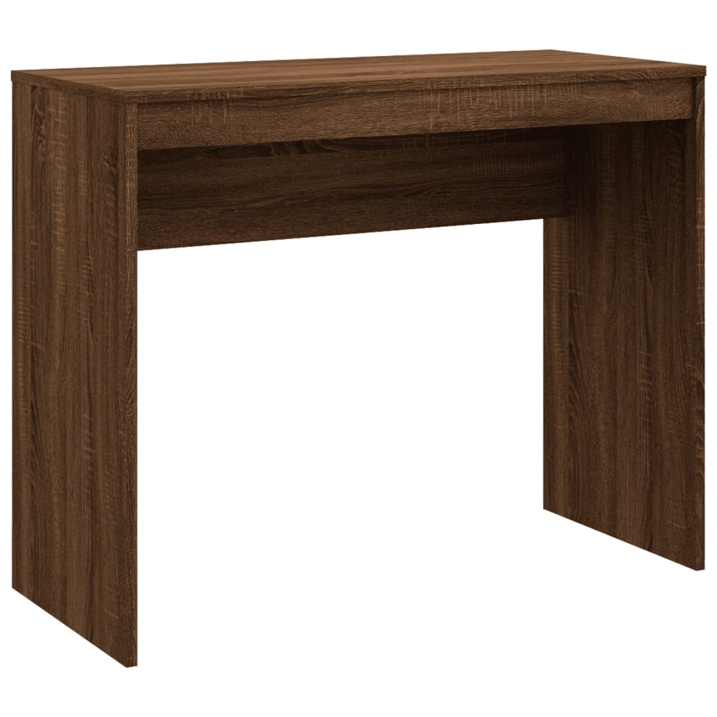 Bureau 90x40x72 cm bewerkt hout eikenkleurig