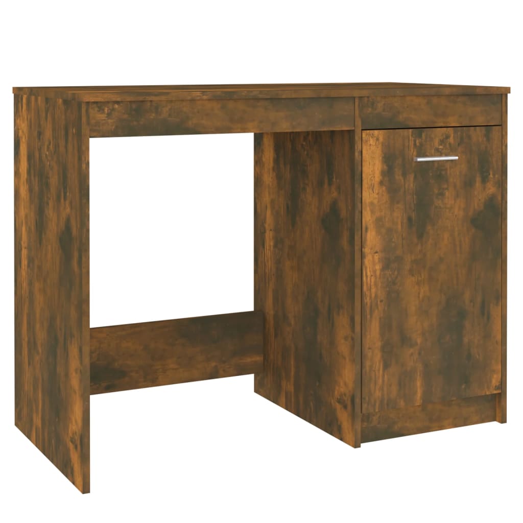 Bureau 100x50x76 cm bewerkt hout eikenkleurig