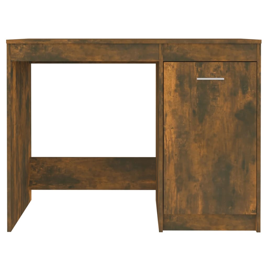 Bureau 100x50x76 cm bewerkt hout eikenkleurig