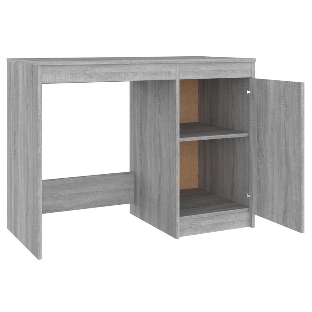 Bureau 100x50x76 cm bewerkt hout eikenkleurig