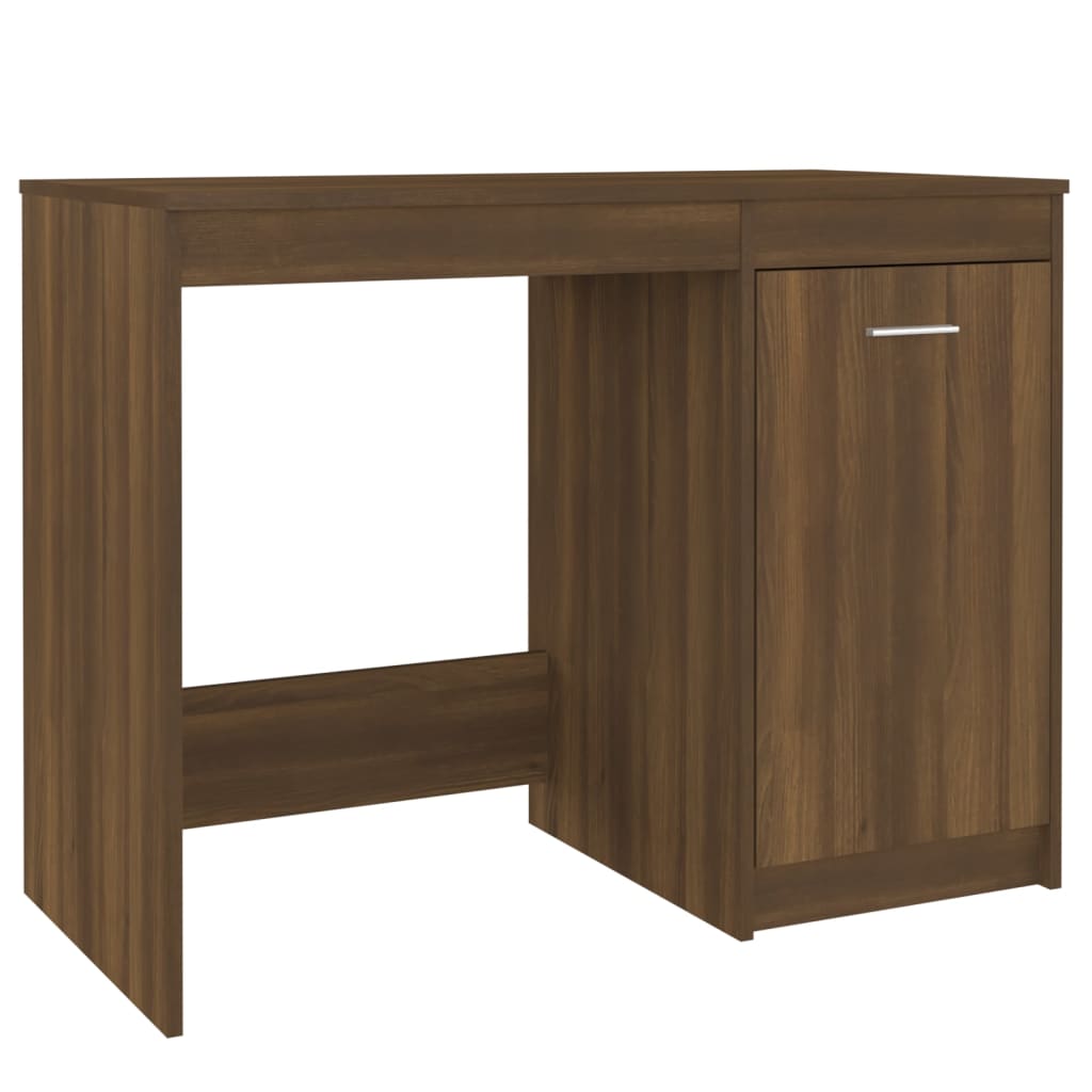 Bureau 100x50x76 cm bewerkt hout eikenkleurig