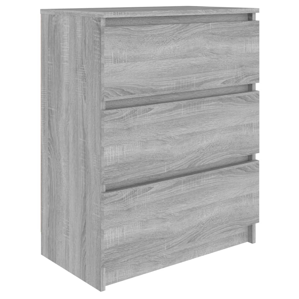 Dressoir 60x35x76 cm bewerkt hout eikenkleurig