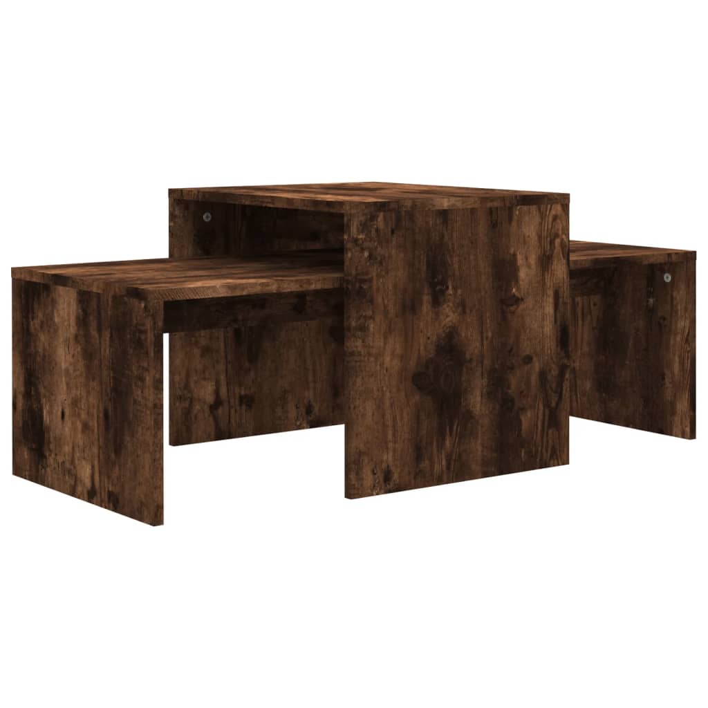 Salontafelset 100x48x40 cm bewerkt hout