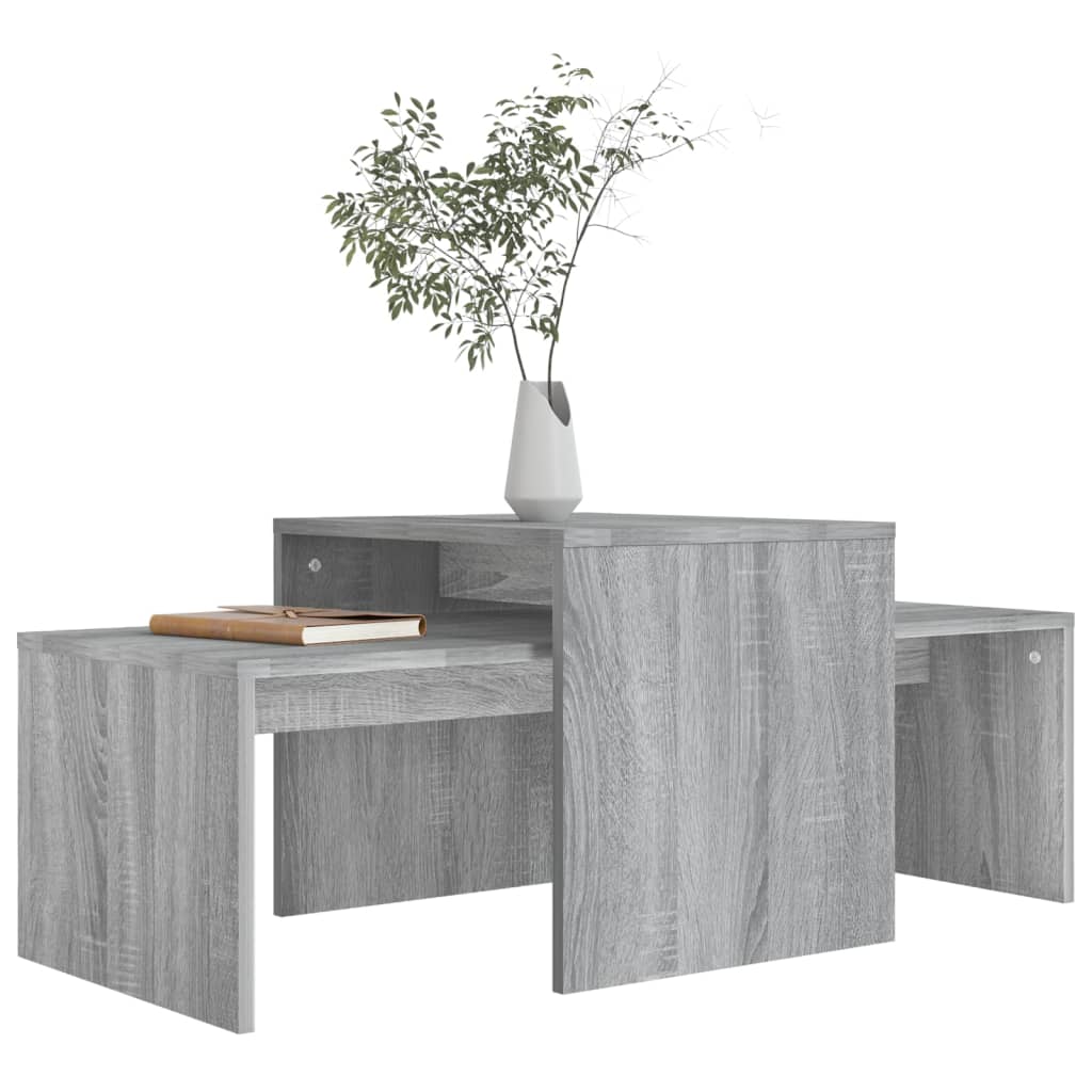 Salontafelset 100x48x40 cm bewerkt hout