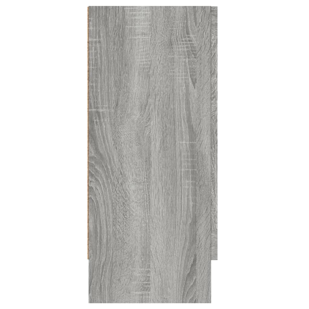 Vitrinekast 120x30,5x70 cm bewerkt hout zwart