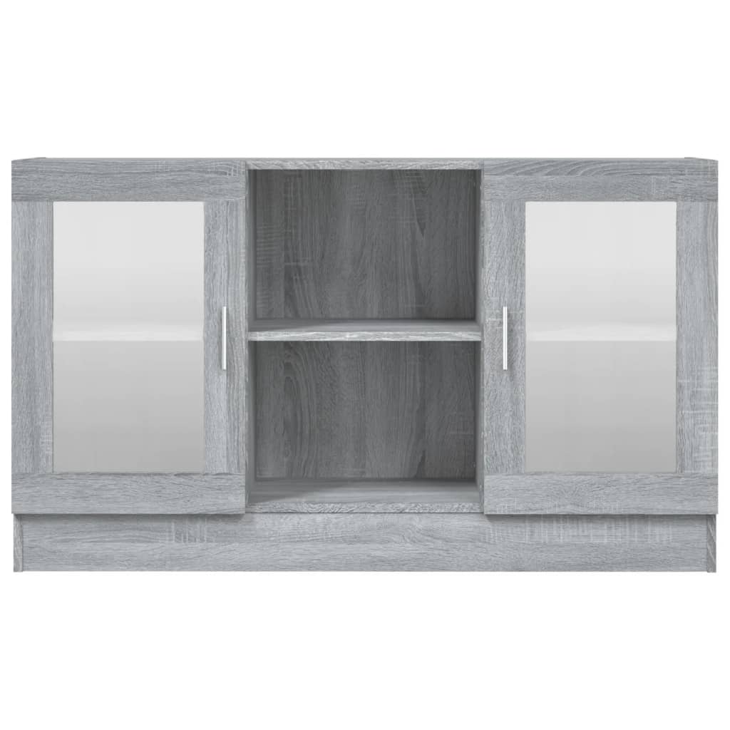 Vitrinekast 120x30,5x70 cm bewerkt hout