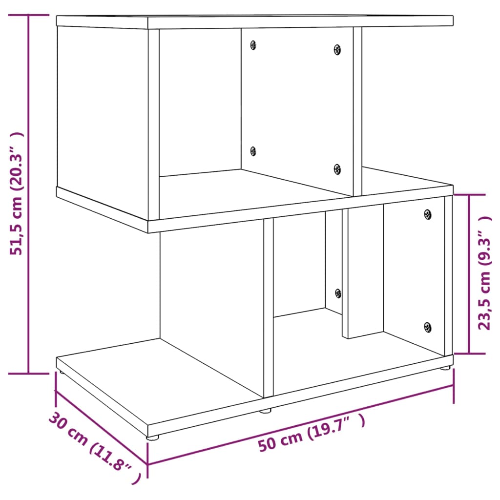 Nachtkastjes 2 st 50x30x51,5 cm bewerkt hout