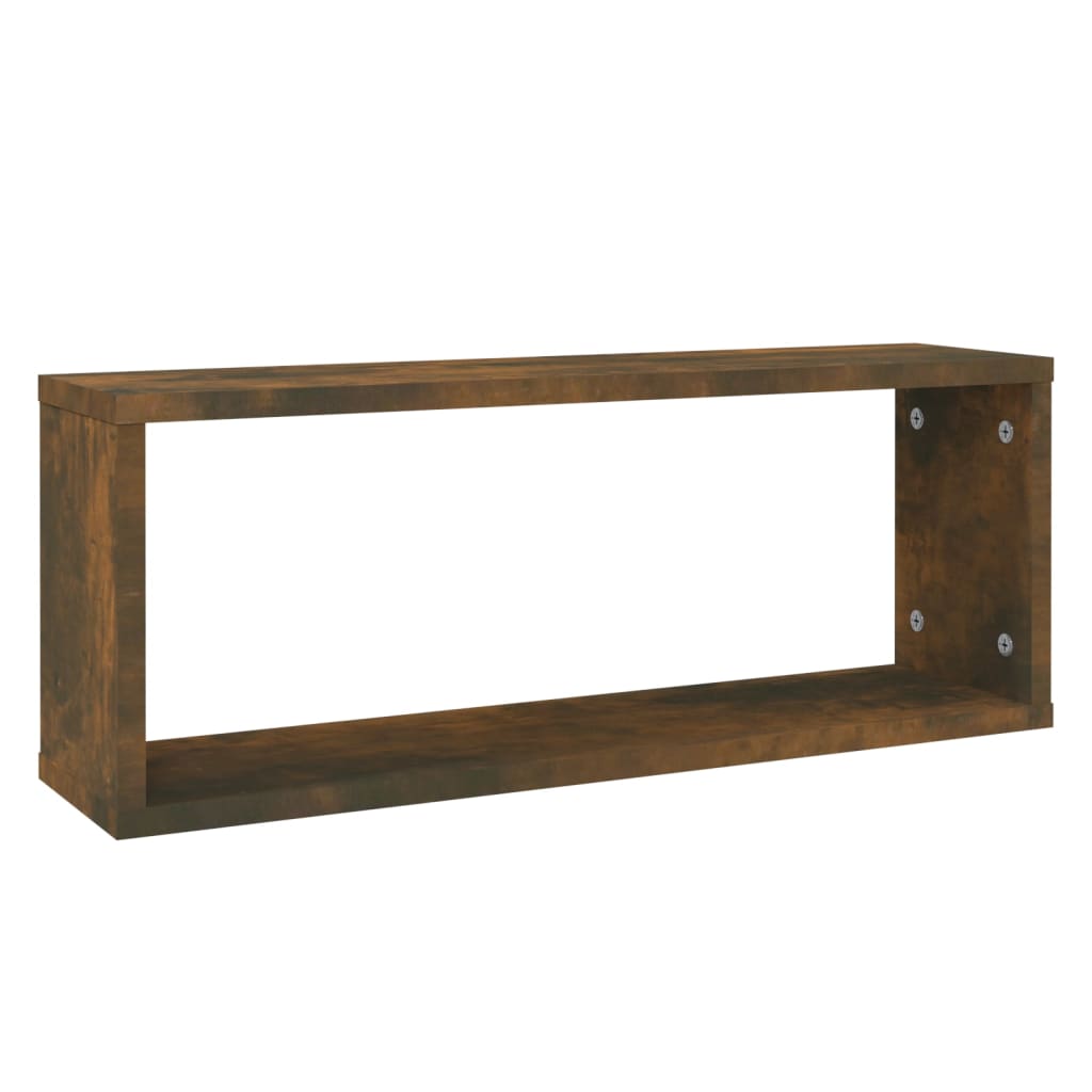 Wandschappen kubus 6 st 60x15x23 cm bewerkt hout