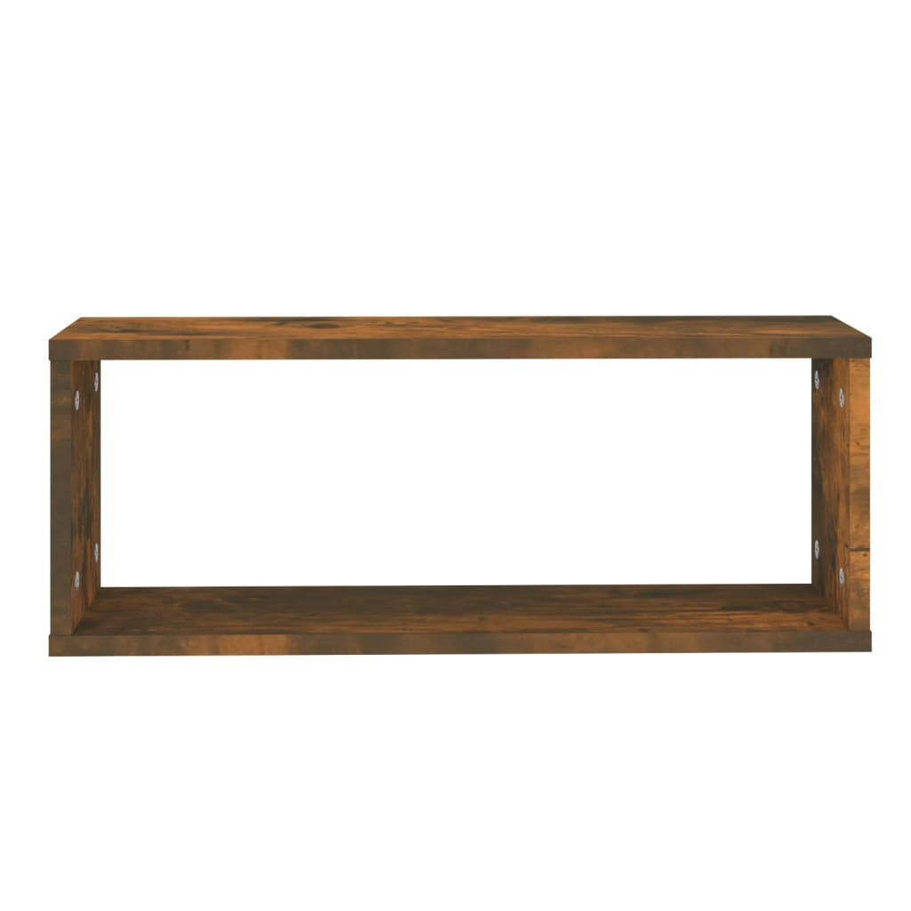 Wandschappen kubus 4 st 60x15x23 cm bewerkt hout