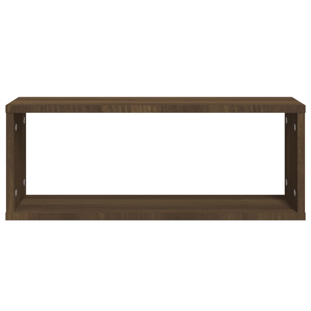 Wandschappen kubus 6 st 60x15x23 cm bewerkt hout