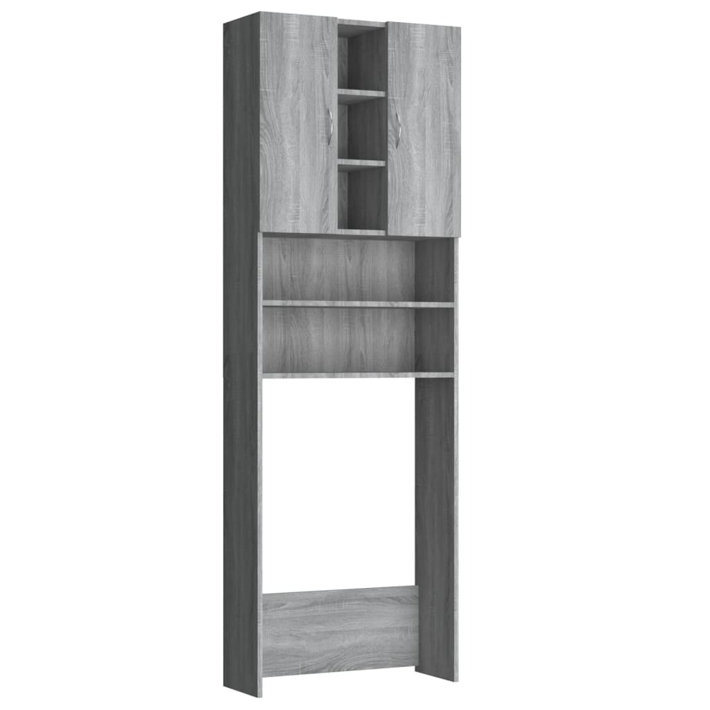 Wasmachinekast 64x25,5x190 cm artisanaal eikenkleur