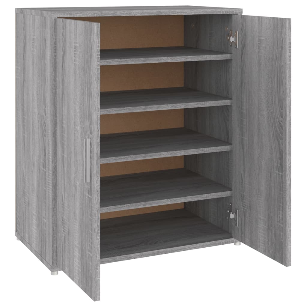 Schoenenkast 60x35x70 cm bewerkt hout eikenkleurig