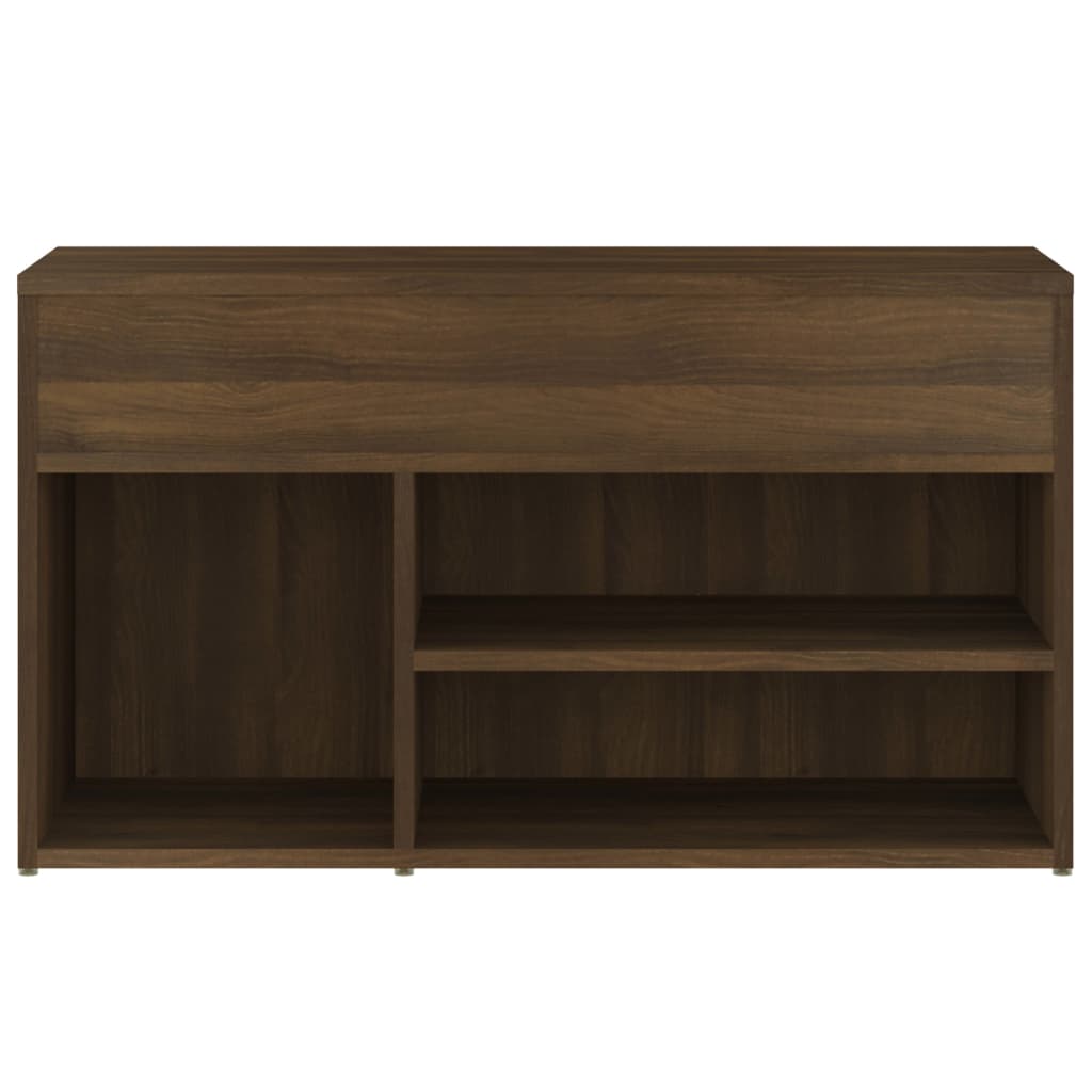 Schoenenbank 80x30x45 cm bewerkt hout eikenkleurig