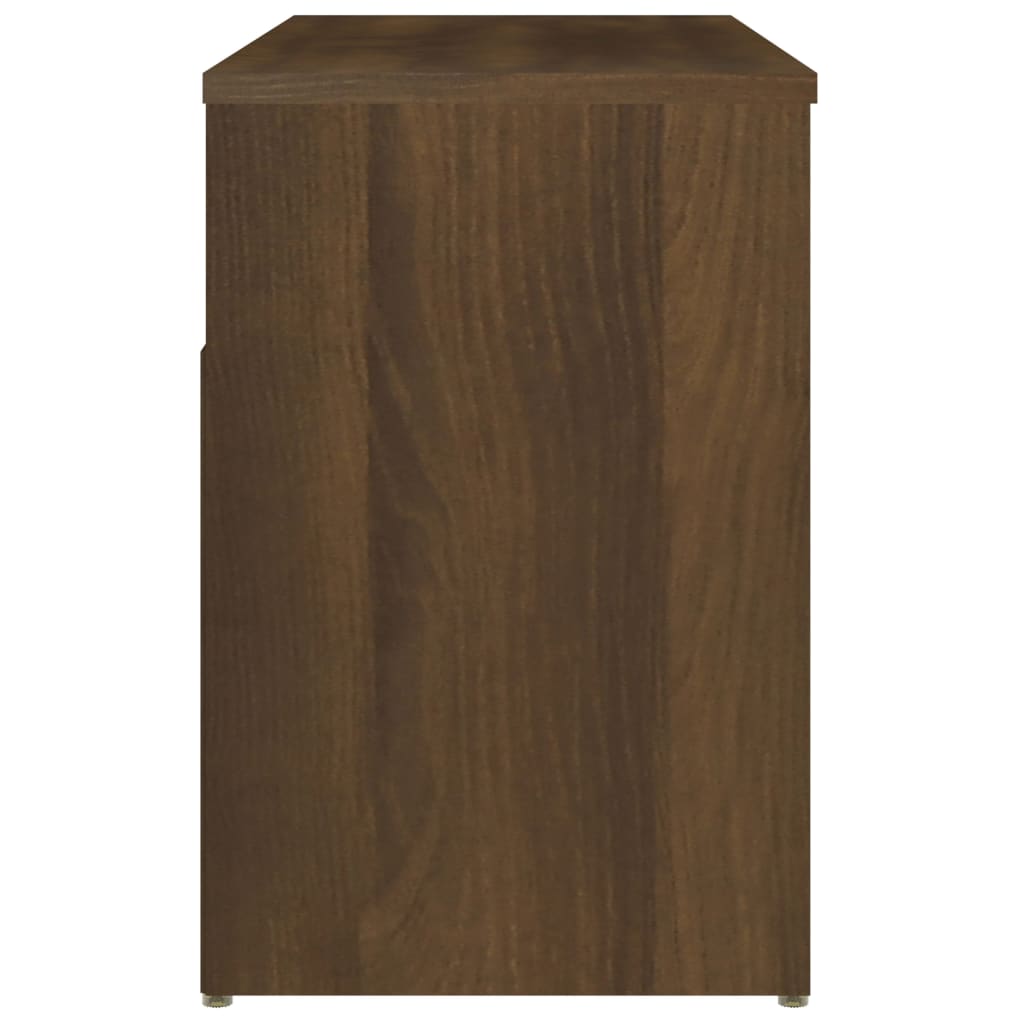 Schoenenbank 80x30x45 cm bewerkt hout eikenkleurig