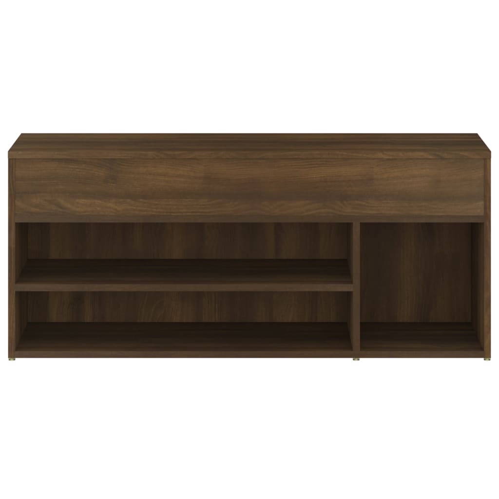 Schoenenbank 105x30x45 cm bewerkt hout eikenkleurig