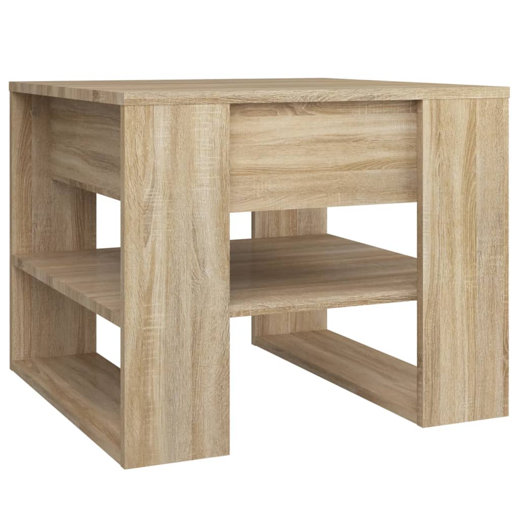 Salontafel 55,5x55x45 cm bewerkt hout eikenkleurig