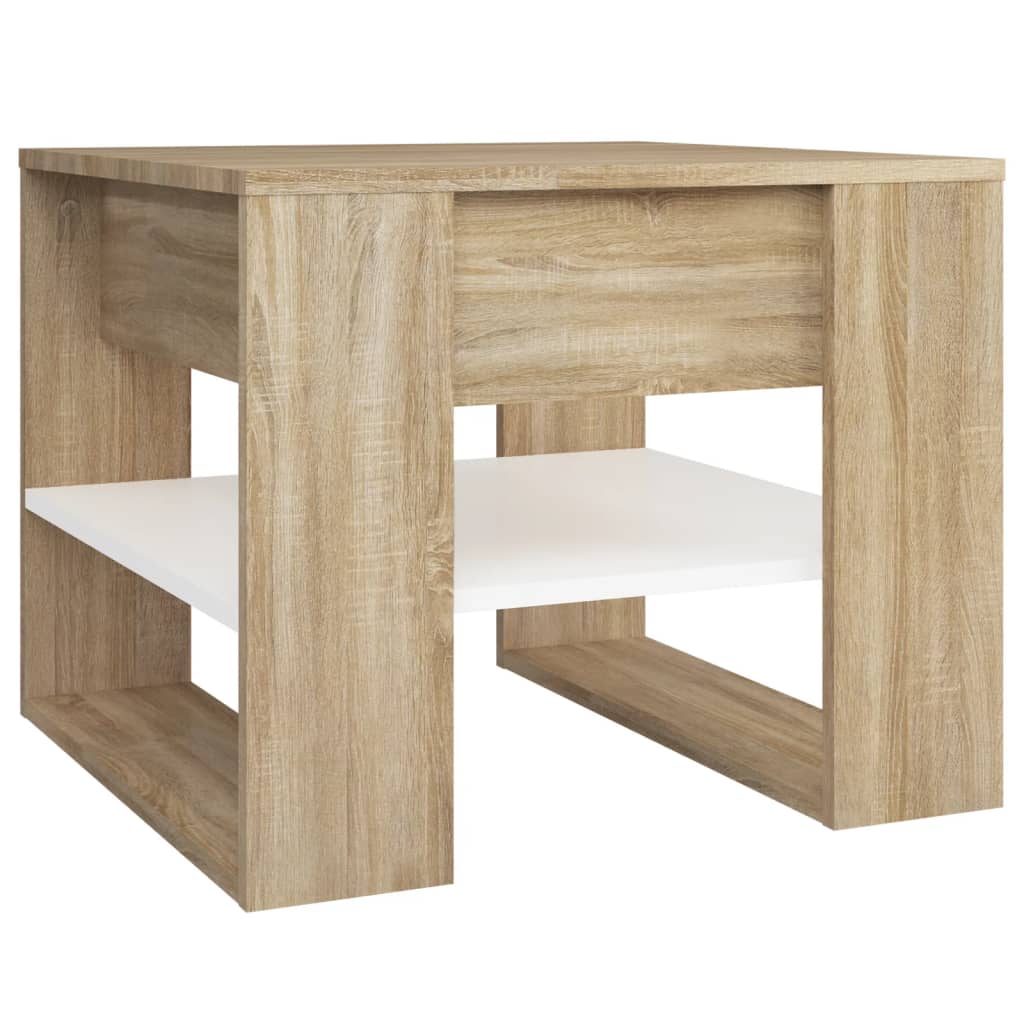 Salontafel 55,5x55x45 cm bewerkt hout eikenkleurig