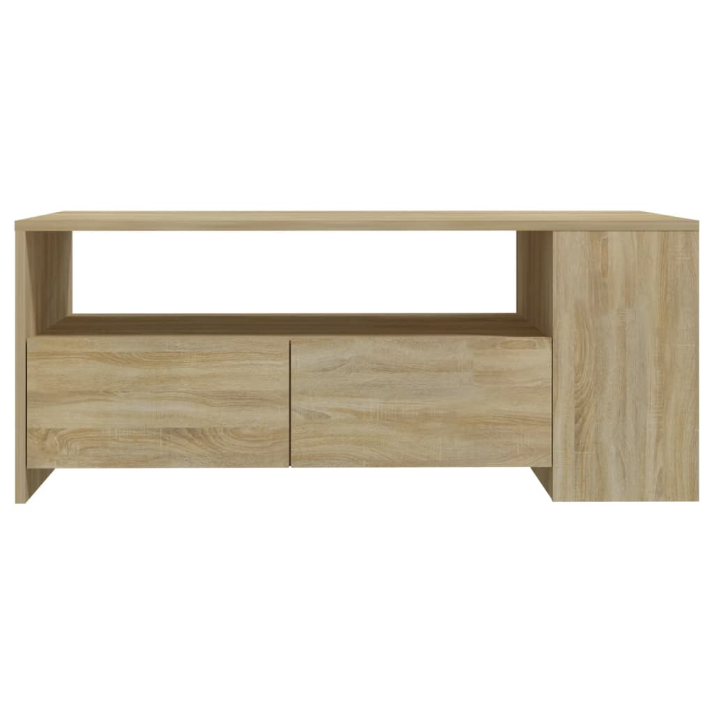 Salontafel 102x50x45 cm bewerkt hout