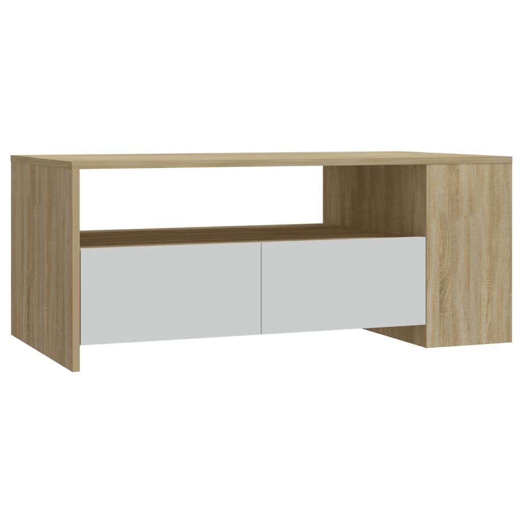 Salontafel 102x50x45 cm bewerkt hout