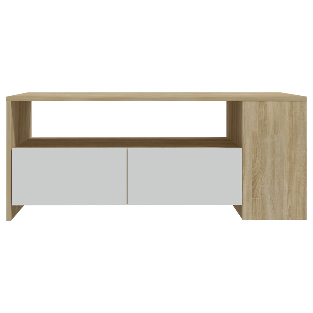 Salontafel 102x50x45 cm bewerkt hout