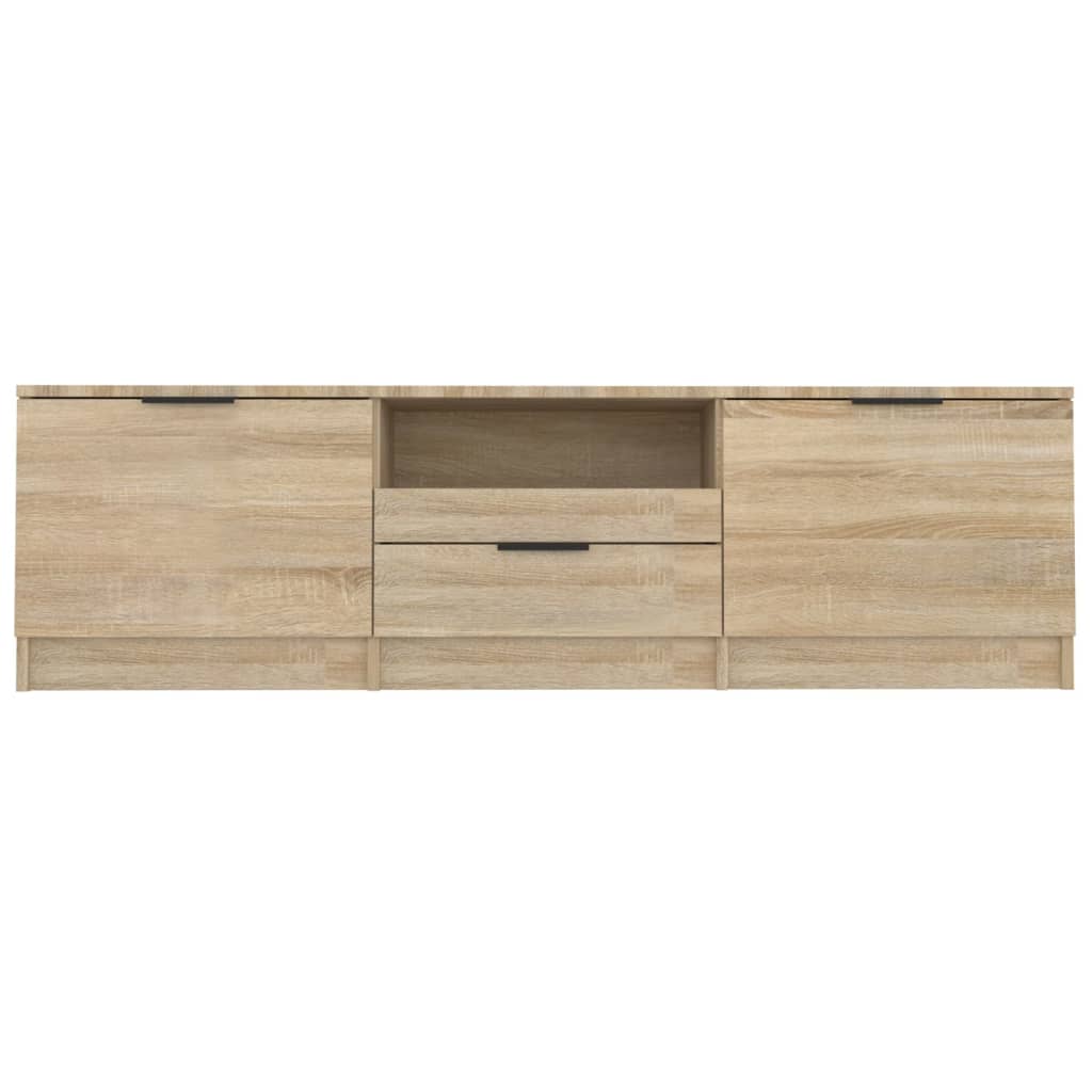 Tv-meubel 140x35x40 cm bewerkt hout eikenkleurig