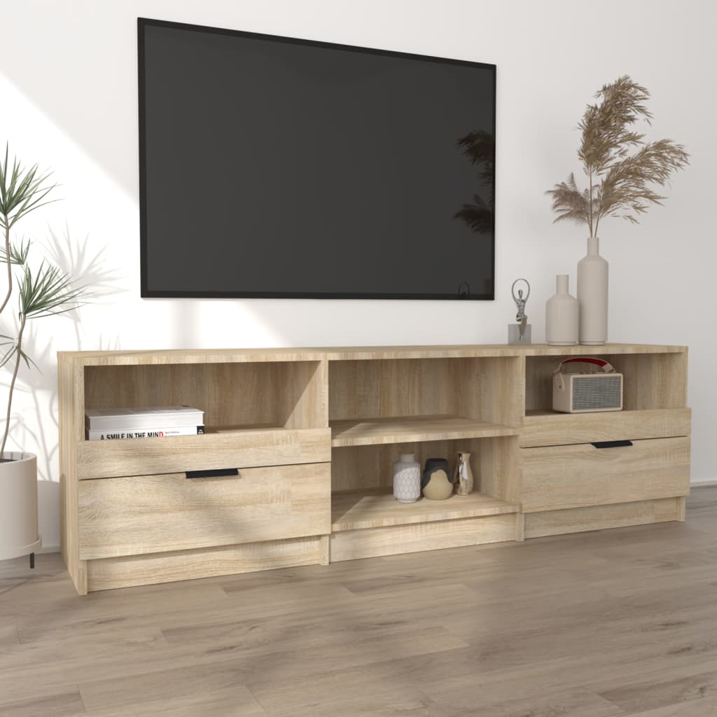 Tv-meubel 150x33,5x45 cm bewerkt hout eikenkleurig