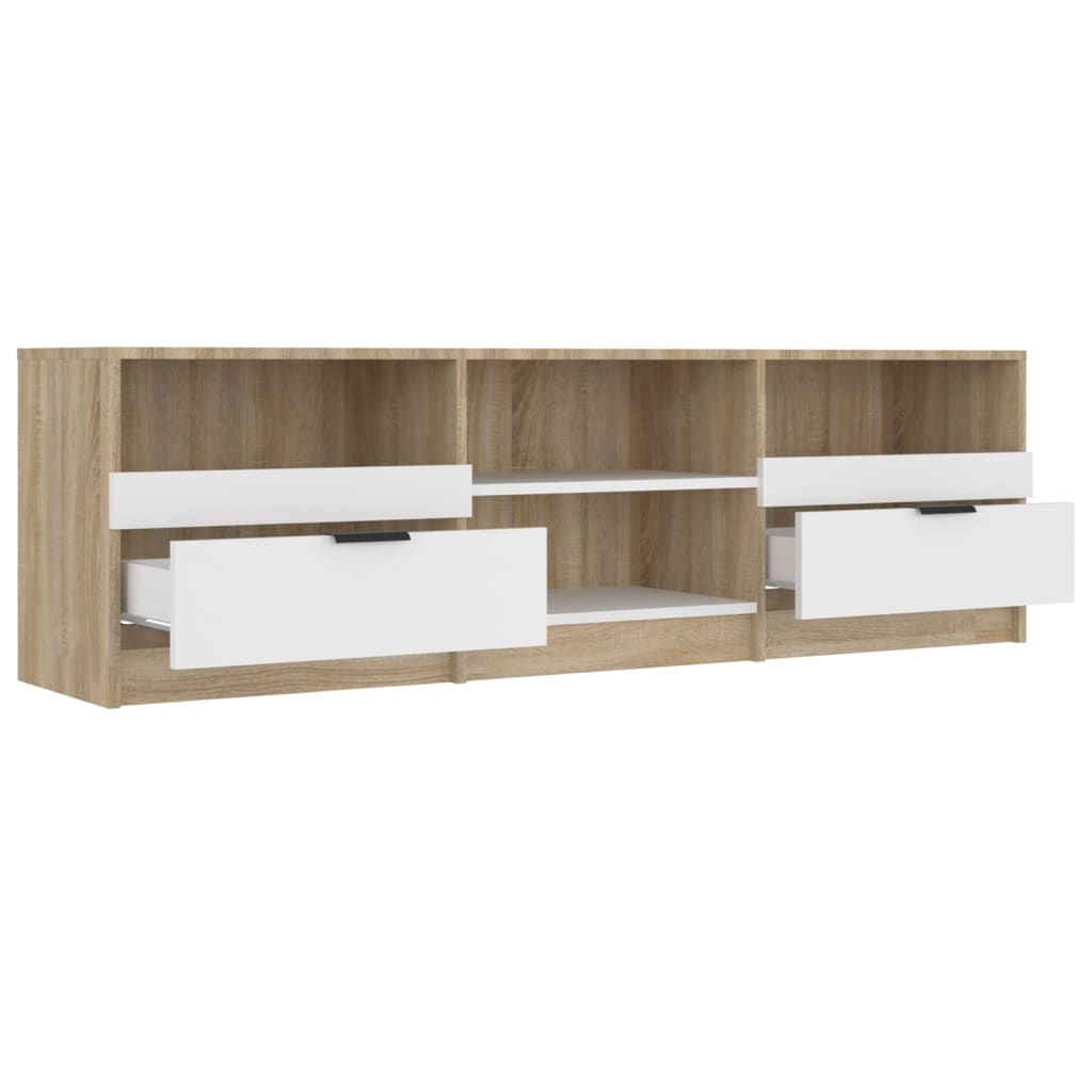 Tv-meubel 150x33,5x45 cm bewerkt hout eikenkleurig