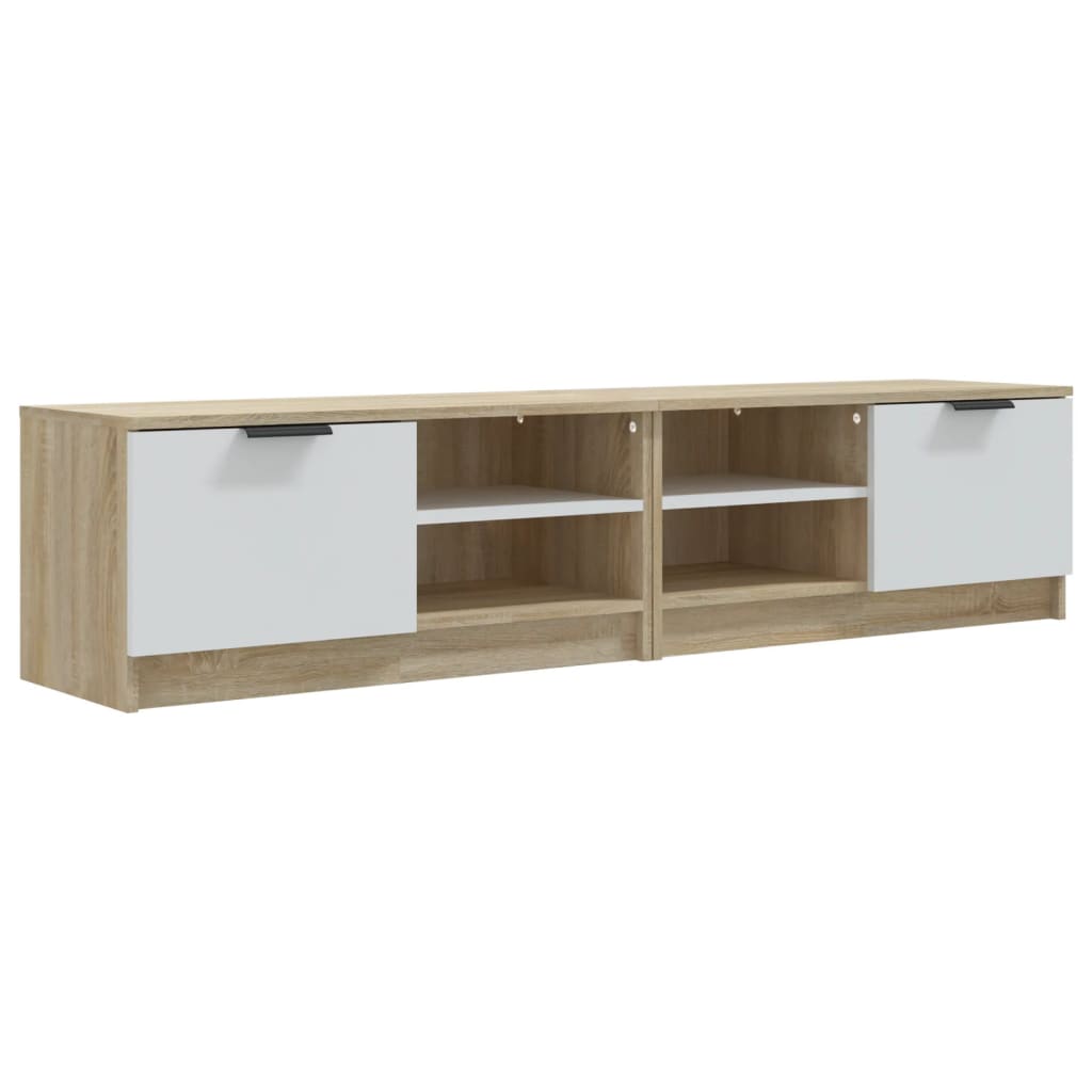 Tv-meubel 80x35x36,5 cm bewerkt hout