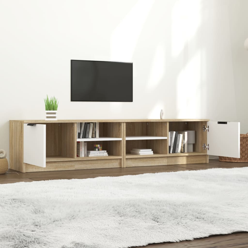 Tv-meubel 80x35x36,5 cm bewerkt hout