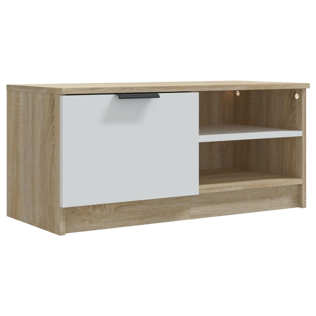 Tv-meubel 80x35x36,5 cm bewerkt hout