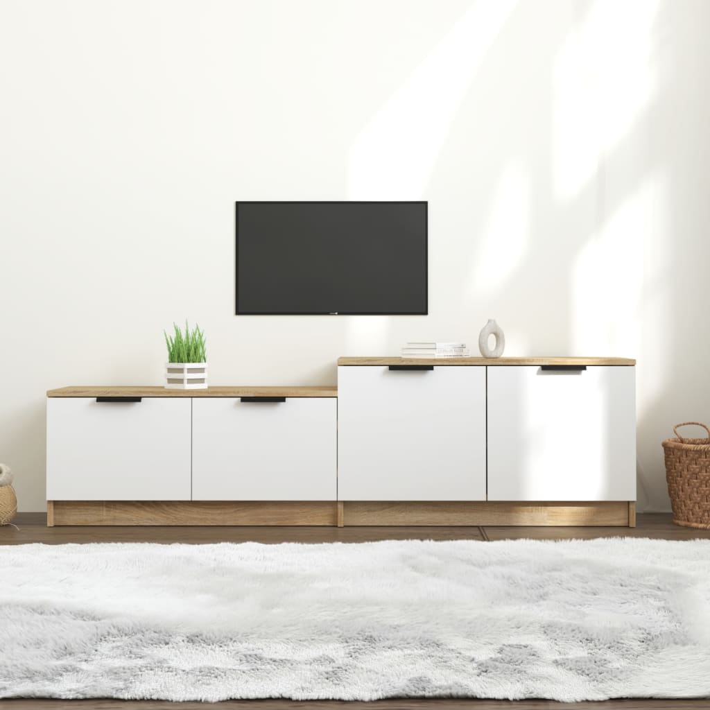 Tv-meubel 158,5x36x45 cm bewerkt hout bruin eikenkleur