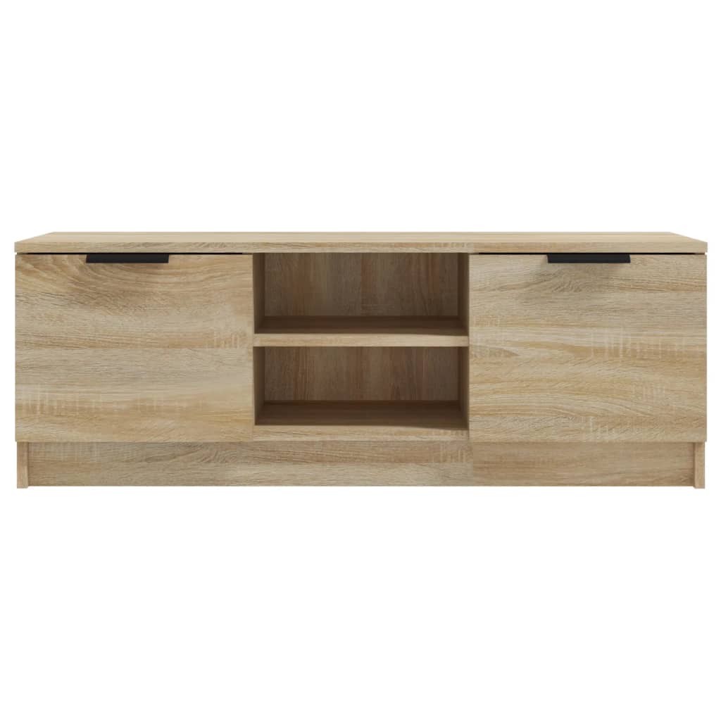 Tv-meubel 102x35x36,5 cm bewerkt hout eikenkleurig