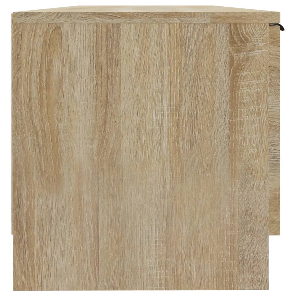 Tv-meubel 102x35x36,5 cm bewerkt hout eikenkleurig