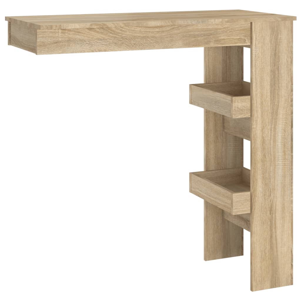 Bartafel wandgemonteerd 102x45x103,5 cm bewerkt hout