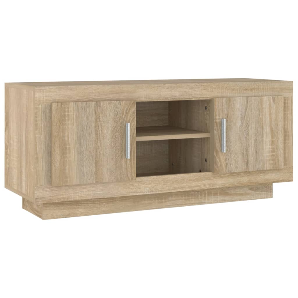 Tv-meubel 102x35x45 cm bewerkt hout