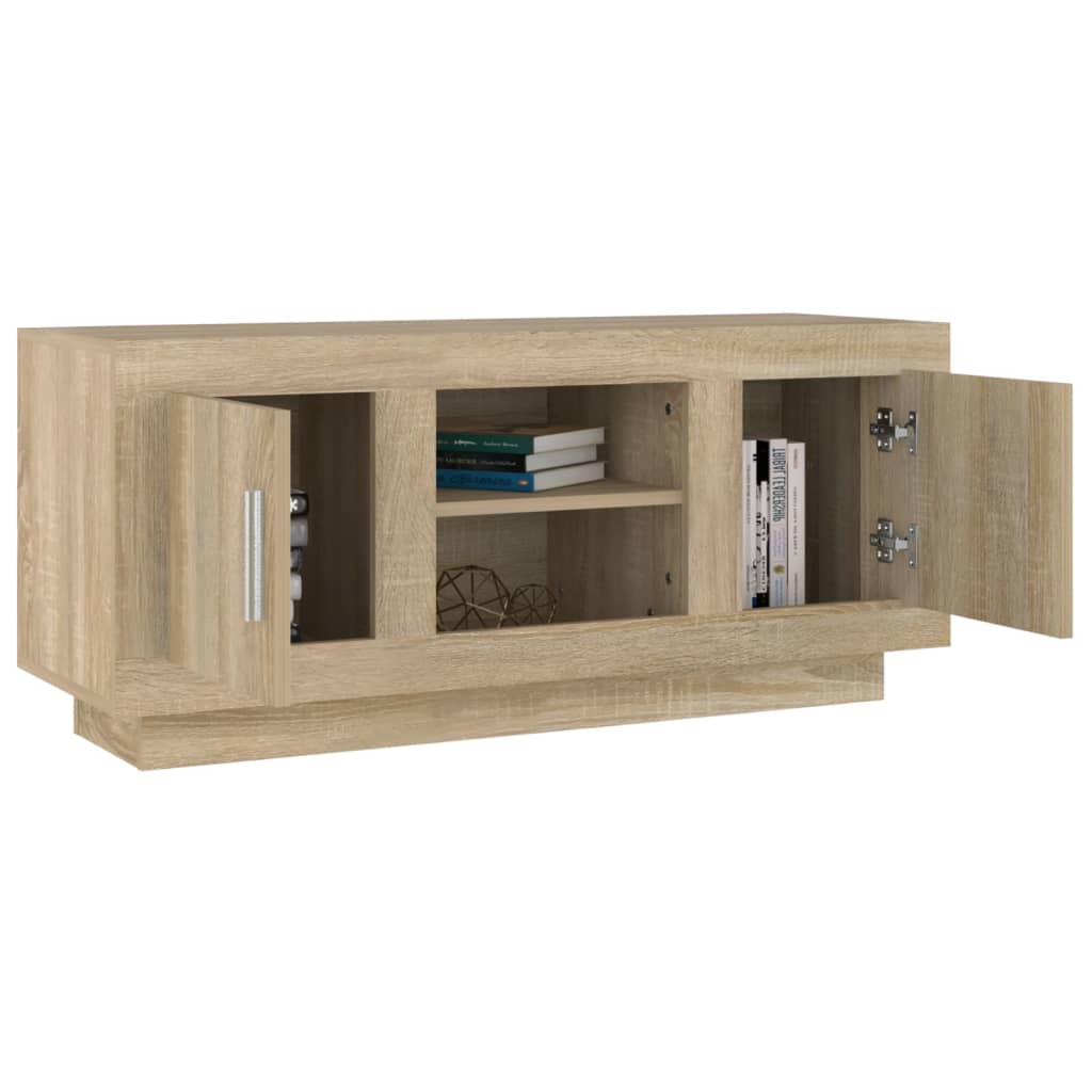 Tv-meubel 102x35x45 cm bewerkt hout