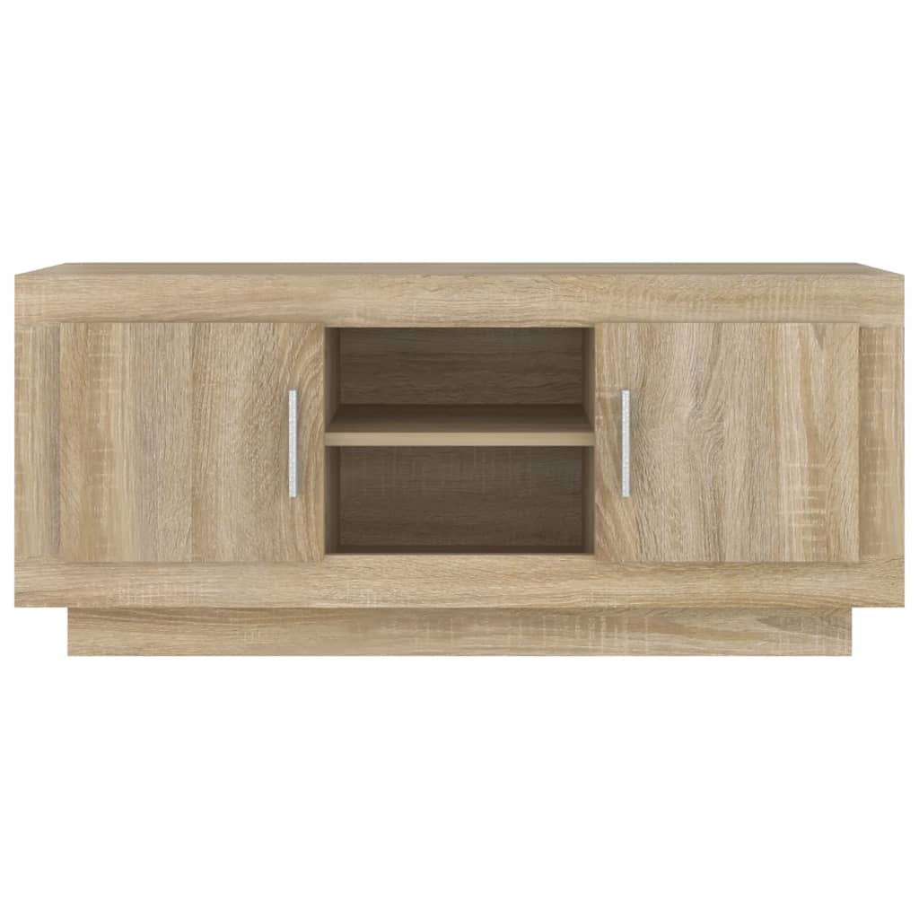 Tv-meubel 102x35x45 cm bewerkt hout eikenkleurig