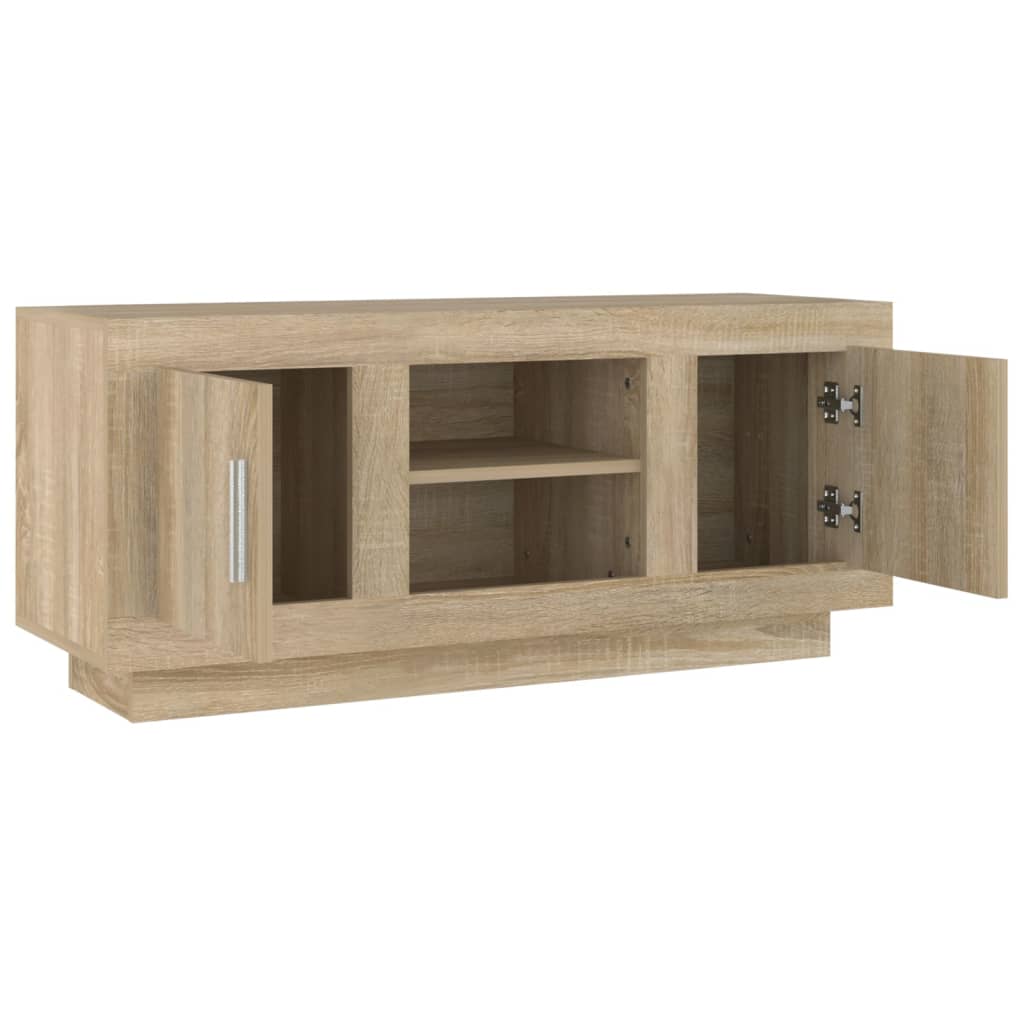 Tv-meubel 102x35x45 cm bewerkt hout